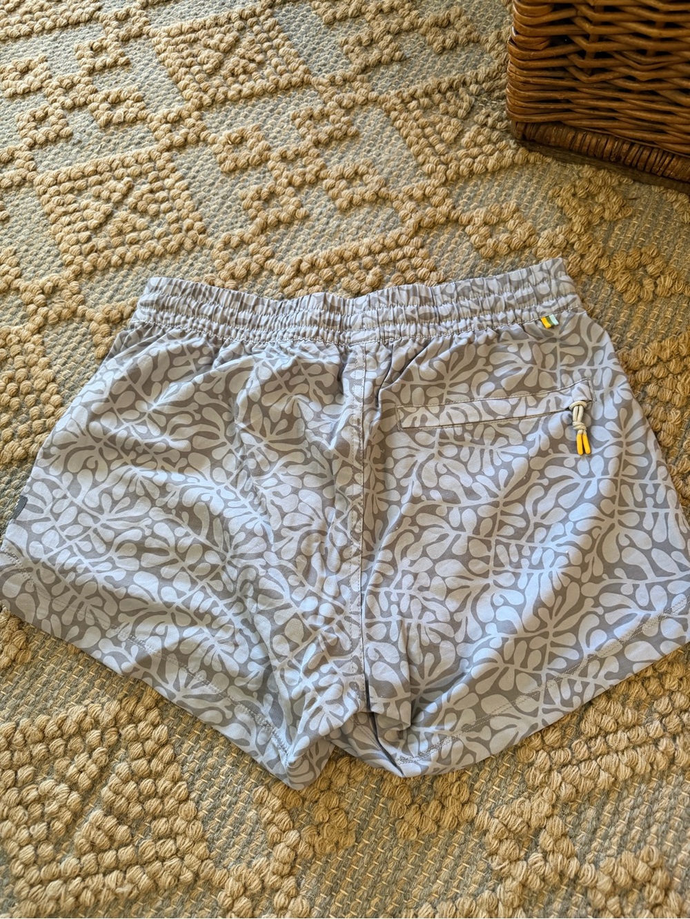 Marsh Light Blue Printed Athletic Shorts with Elastic Waist - Picture 6 of 6